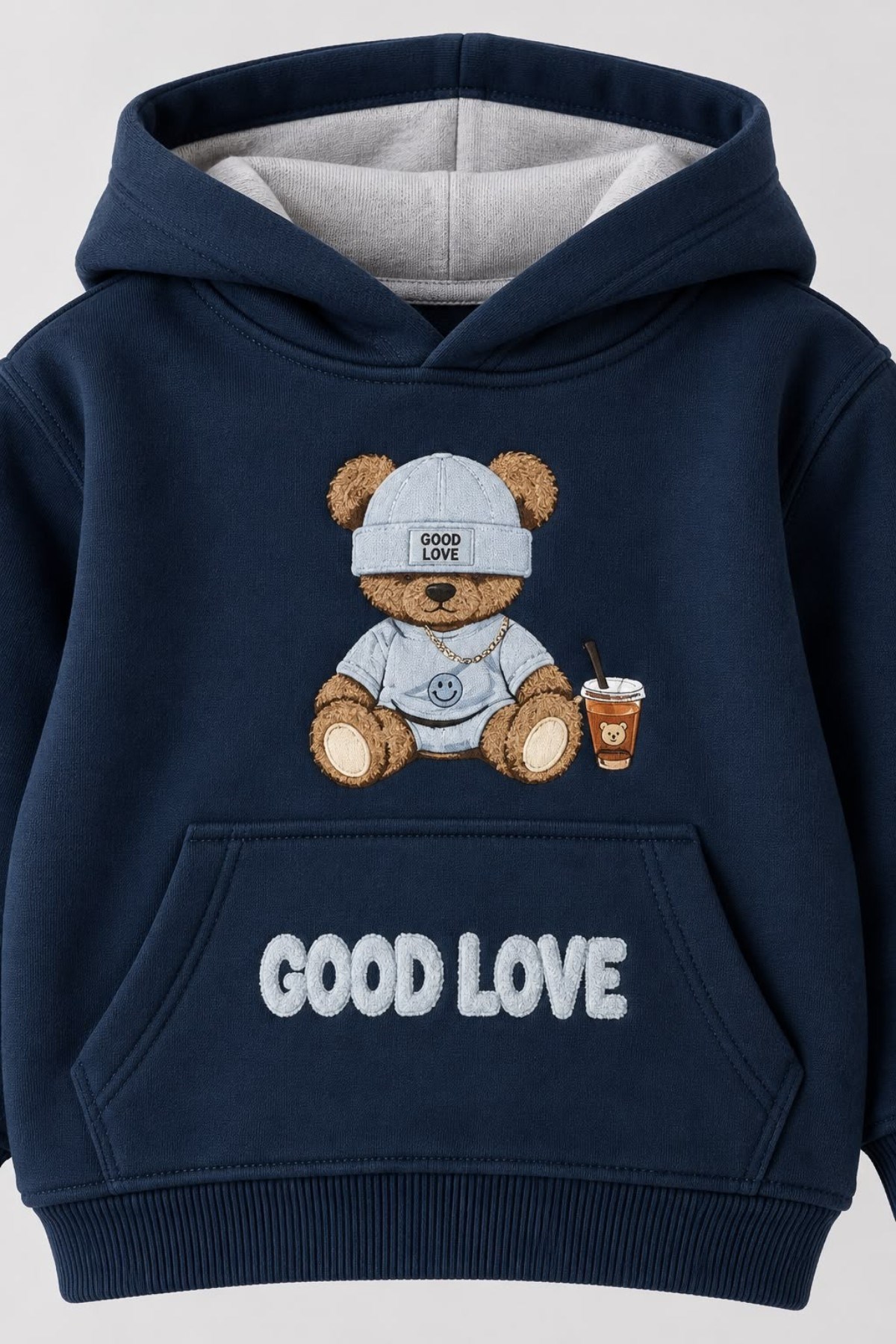 Jacklions Erkek Bebek 1-5 Yaş Ayıcık Desenli Sweatshirt Lacivert