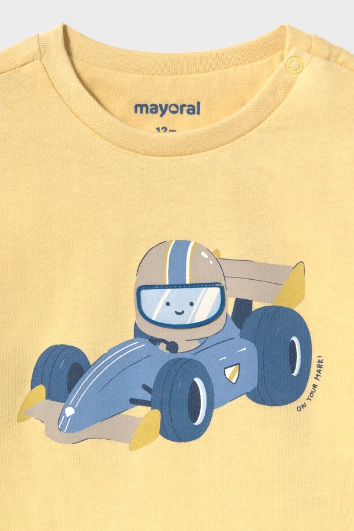 Mayoral Erkek Bebek 1-4 Yaş Baskılı İnce Uzun Kol T-shirt Sarı