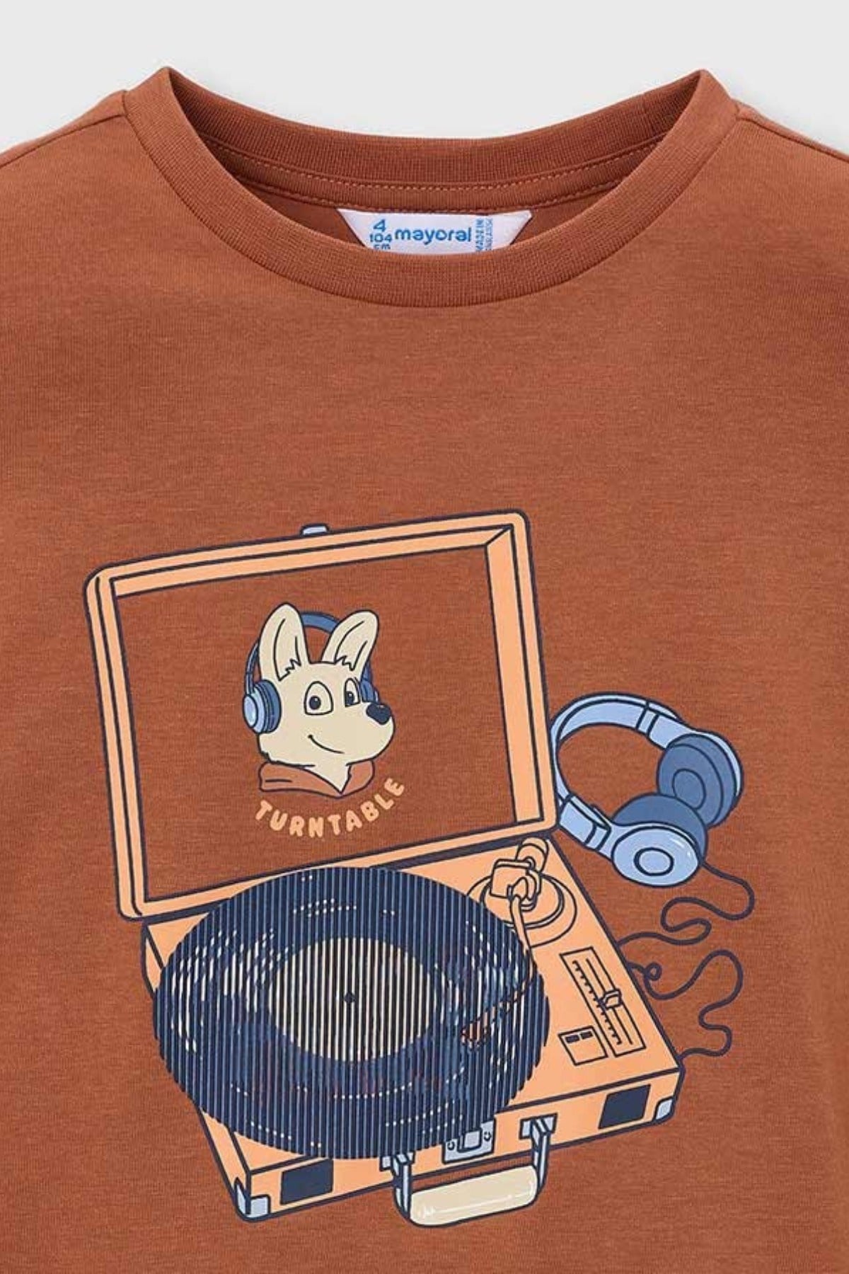 Mayoral Erkek Çocuk 3-9 Yaş Desenli Uzunkol T-Shirt Kiremit