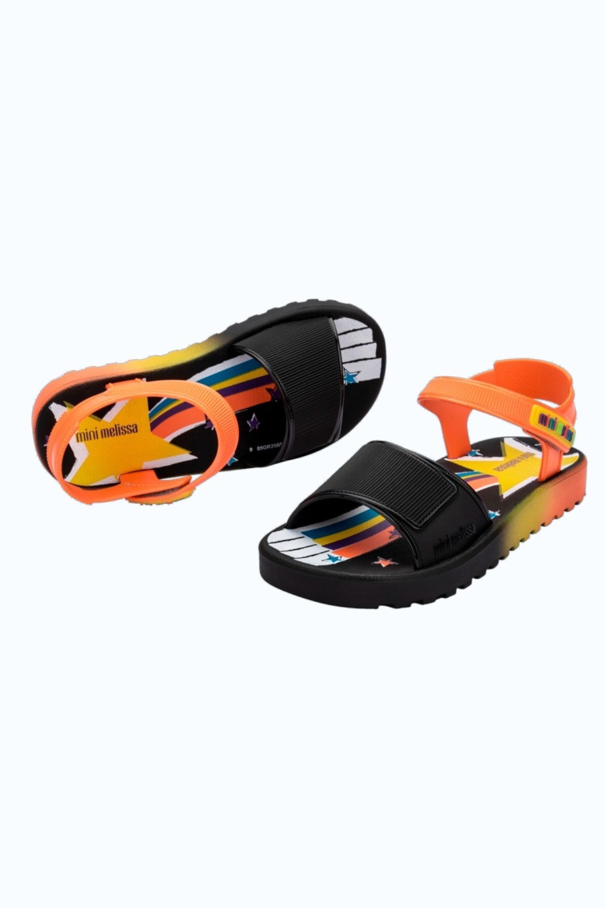 Mini Melissa Erkek Bebek 22-30 Numara Colors BB Sandalet Siyah