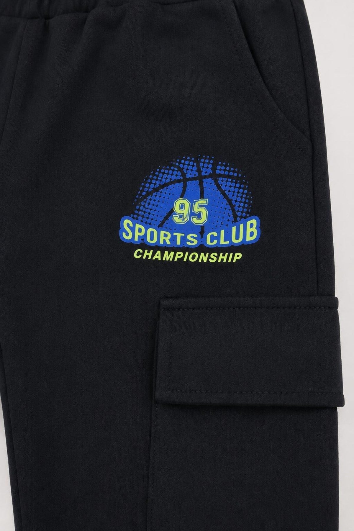 Mojo Erkek Bebek 1-4 Yaş Sports Clup Desenli Eşofman Altı Siyah
