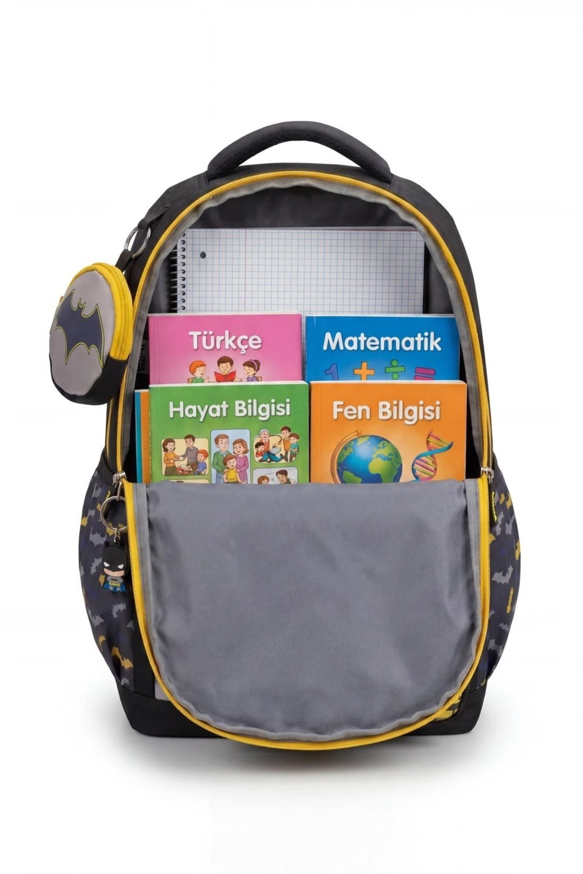 Mojo Erkek Çocuk İlkokul Boy Baskılı Su Geçirmez Okul Çanta- 4'lü Set Siyah