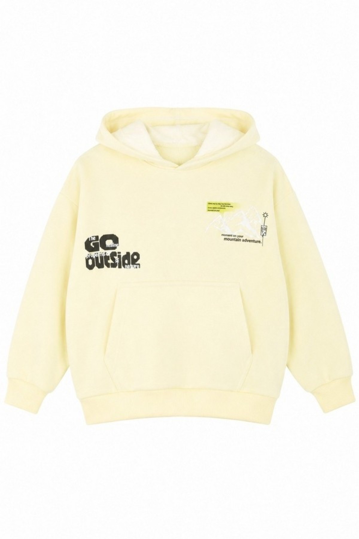 Nk Kids Erkek Çocuk 4-8 Yaş Desenli Kapüşonlu Sweatshirt Sarı
