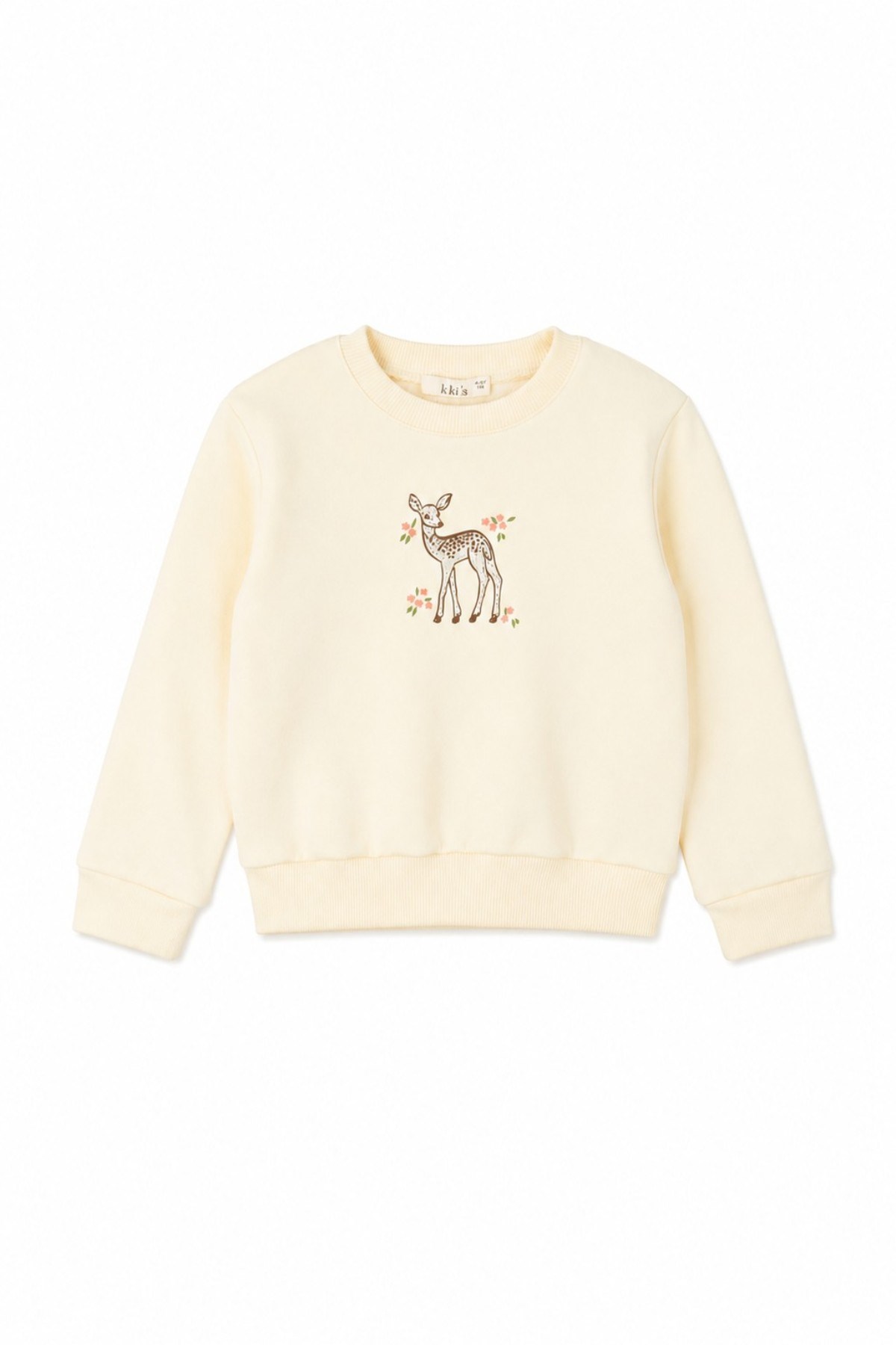 Nk Kids Kız Bebek 1-4 Yaş Ceylan Desenli Sweatshirt Krem