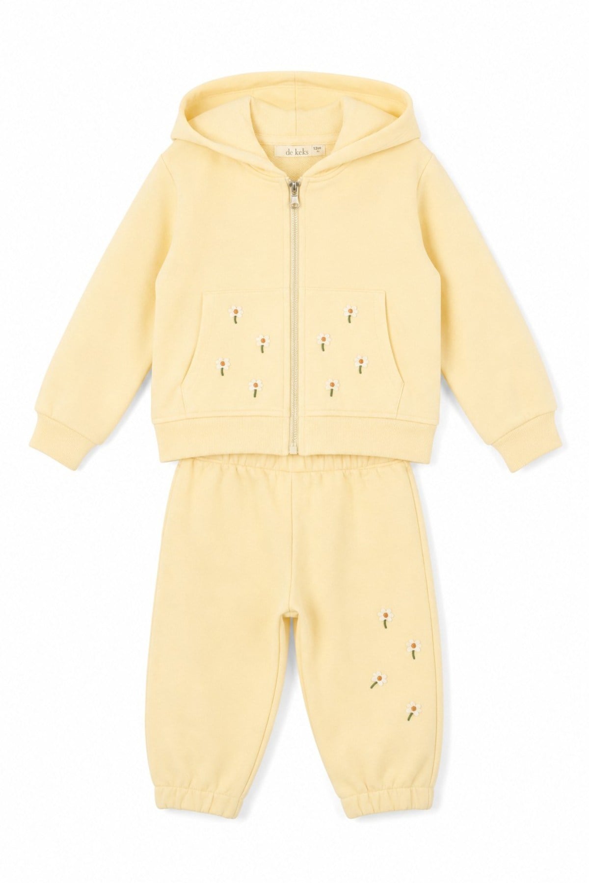 Nk Kids Kız Bebek 1-4 Yaş Çiçek Motifli Eşofman Takımı Sarı