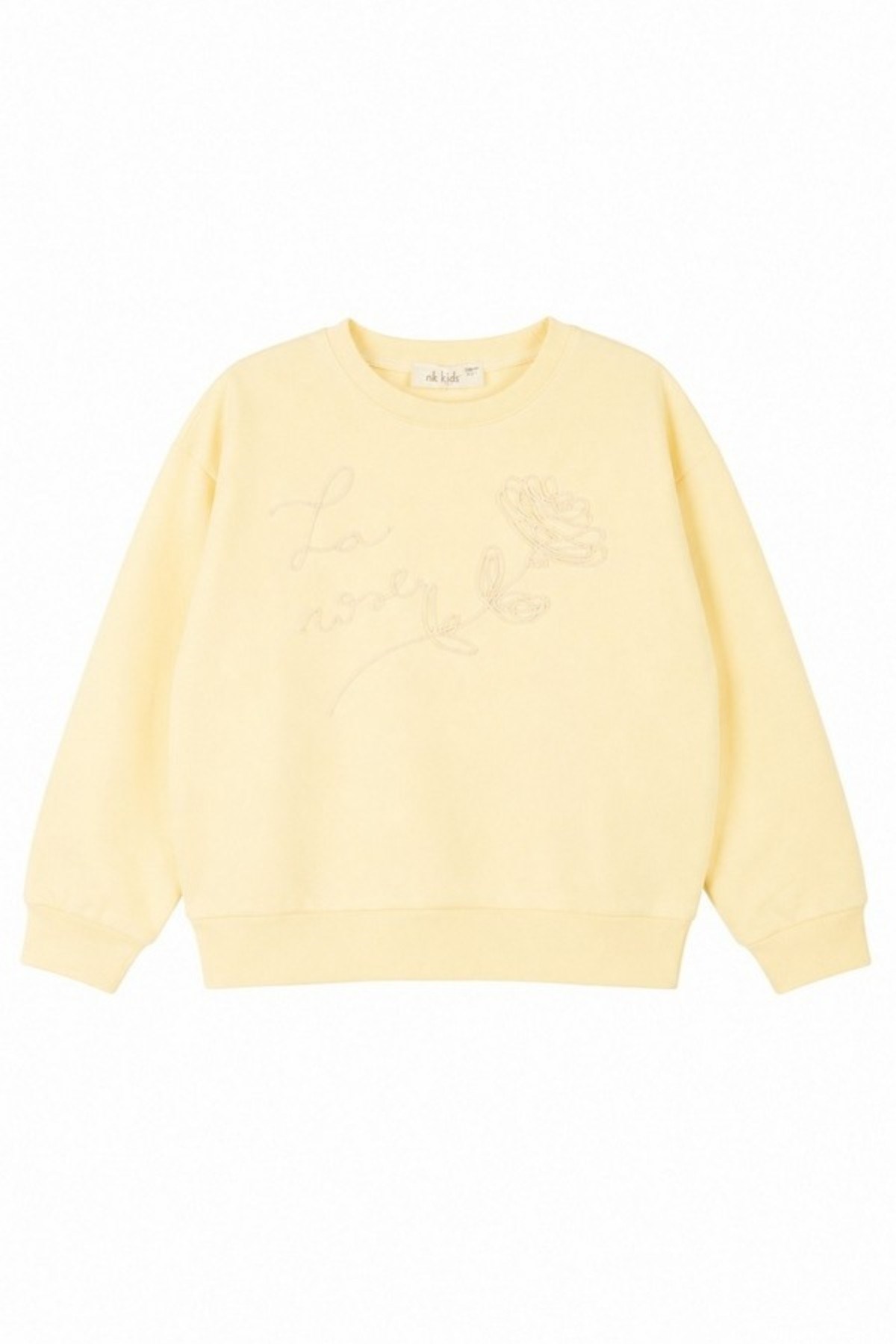 Nk Kids Kız Çocuk 4-8 Yaş Çiçek Motifli Sweatshirt Sarı