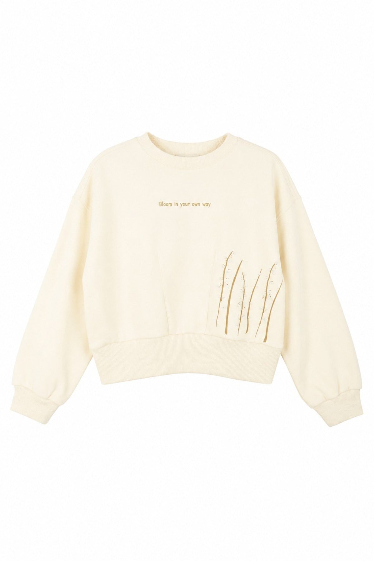Nk Kids Kız Çocuk 8-14 Yaş İnci Detaylı Sweatshirt Krem