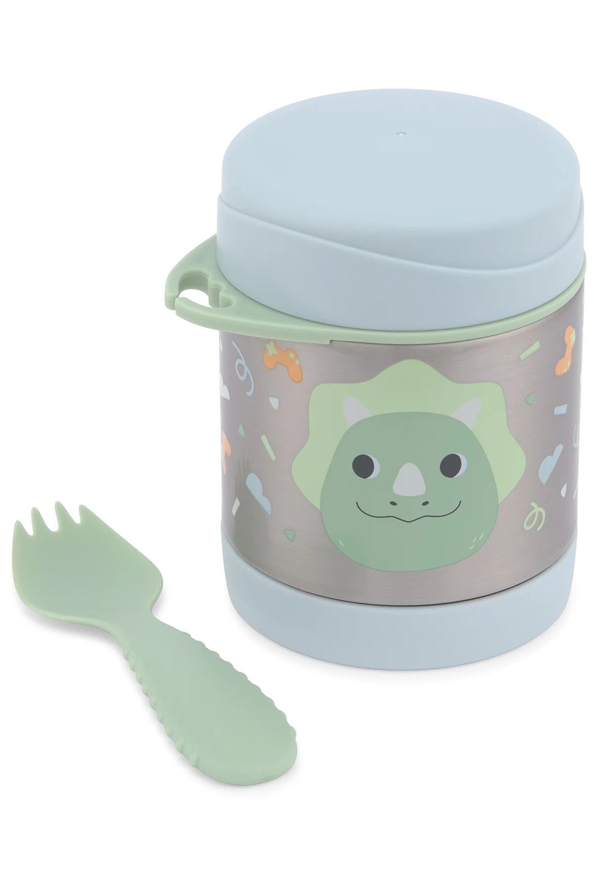 Skip Hop Erkek Çocuk Besties Squad Paslanmaz Çelik Termos - Dinozor Mavi