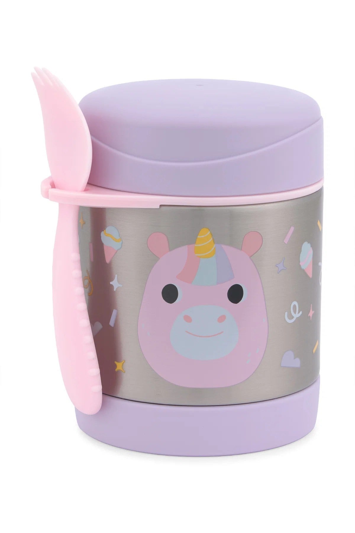 Skip Hop Kız Çocuk Besties Squad Paslanmaz Çelik Termos - Unicorn Lila