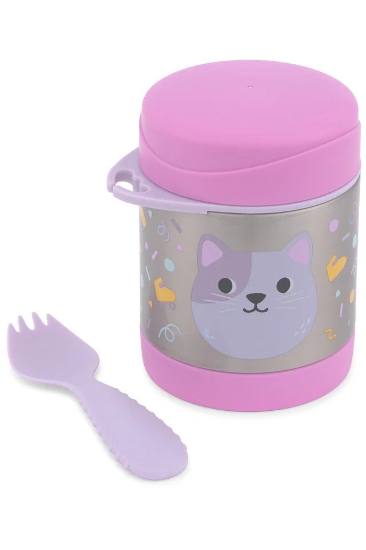 Skip Hop Kız Çocuk Besties Squad Paslanmaz Çelik Termos Kedi Pembe