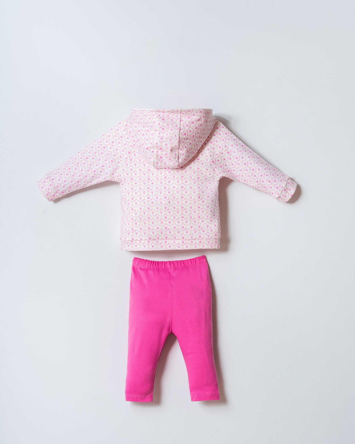 U.S Polo Kız Bebek 6 Ay -3 Yaş Desenli Üçlü Takım Pembe