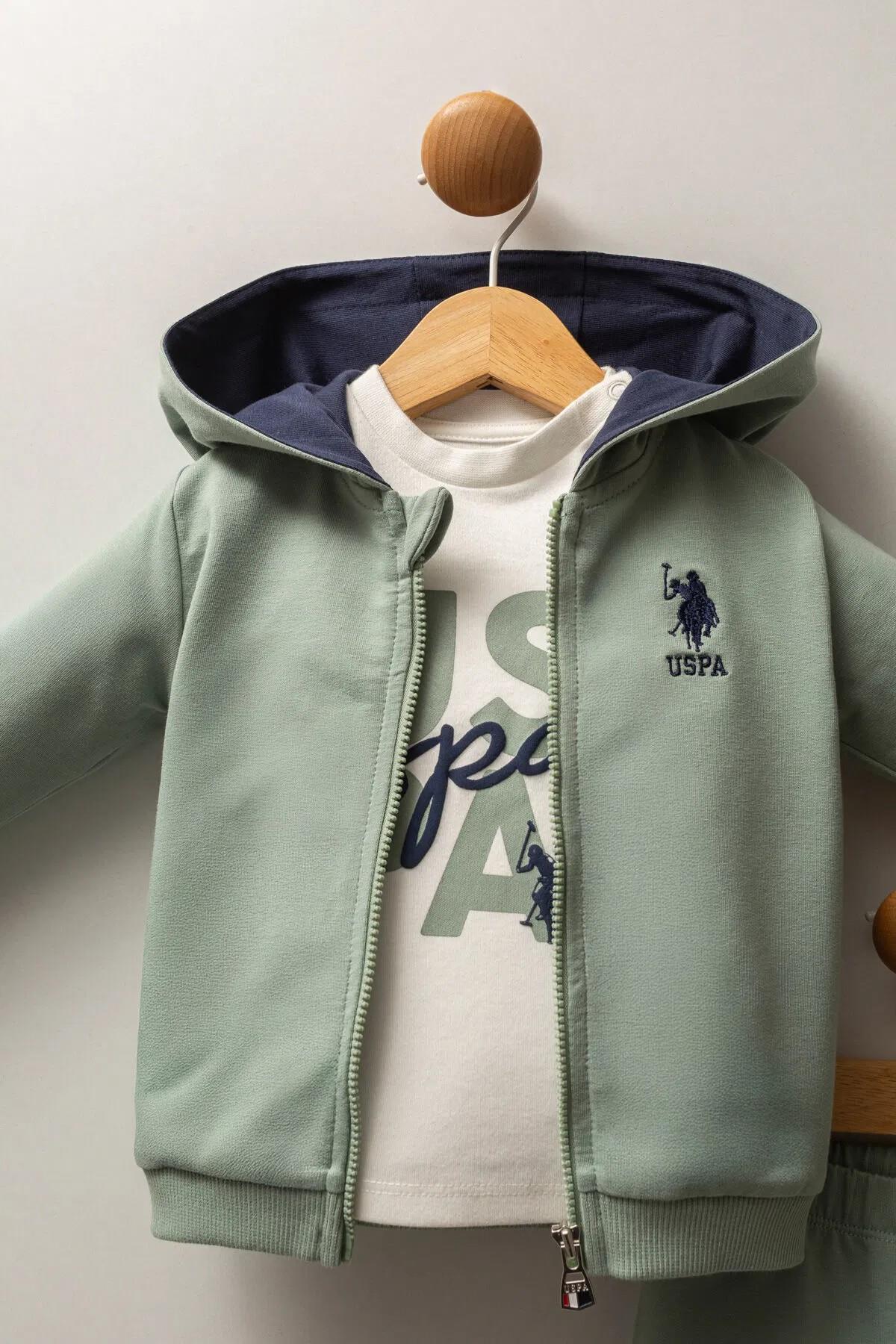 U.S. Polo Erkek Bebek 6 Ay-3 Yaş Üçlü Eşofman Takımı Yeşil