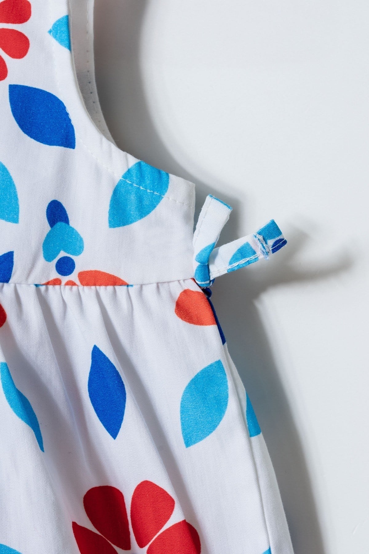 U.S. Polo Kız Bebek 6 Ay- 3 Yaş Çiçek Desenli Dokuma Elbise Beyaz