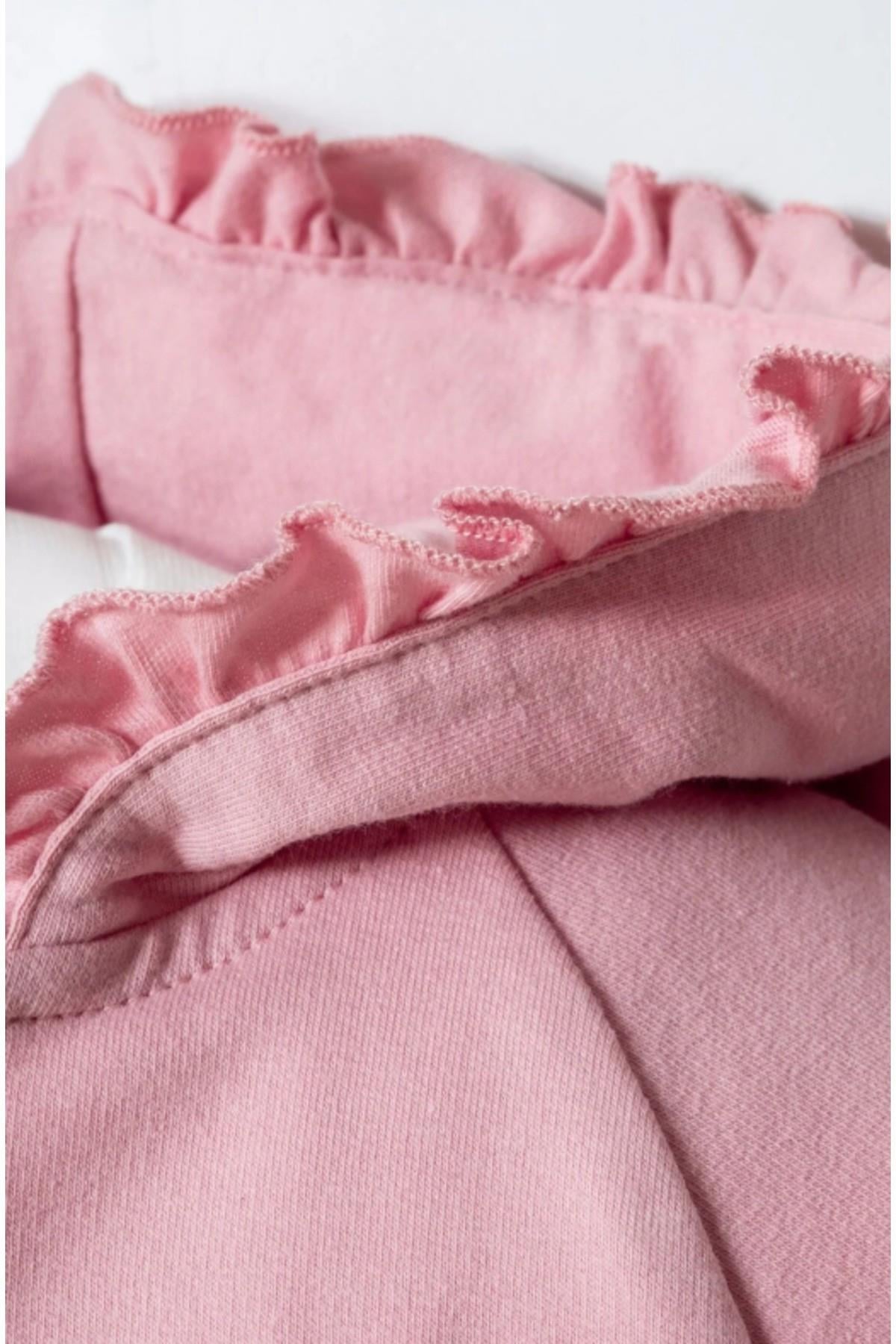 U.S. Polo Kız Bebek 6-36 Ay İki İplik Üçlü Eşofman Takımı Pembe