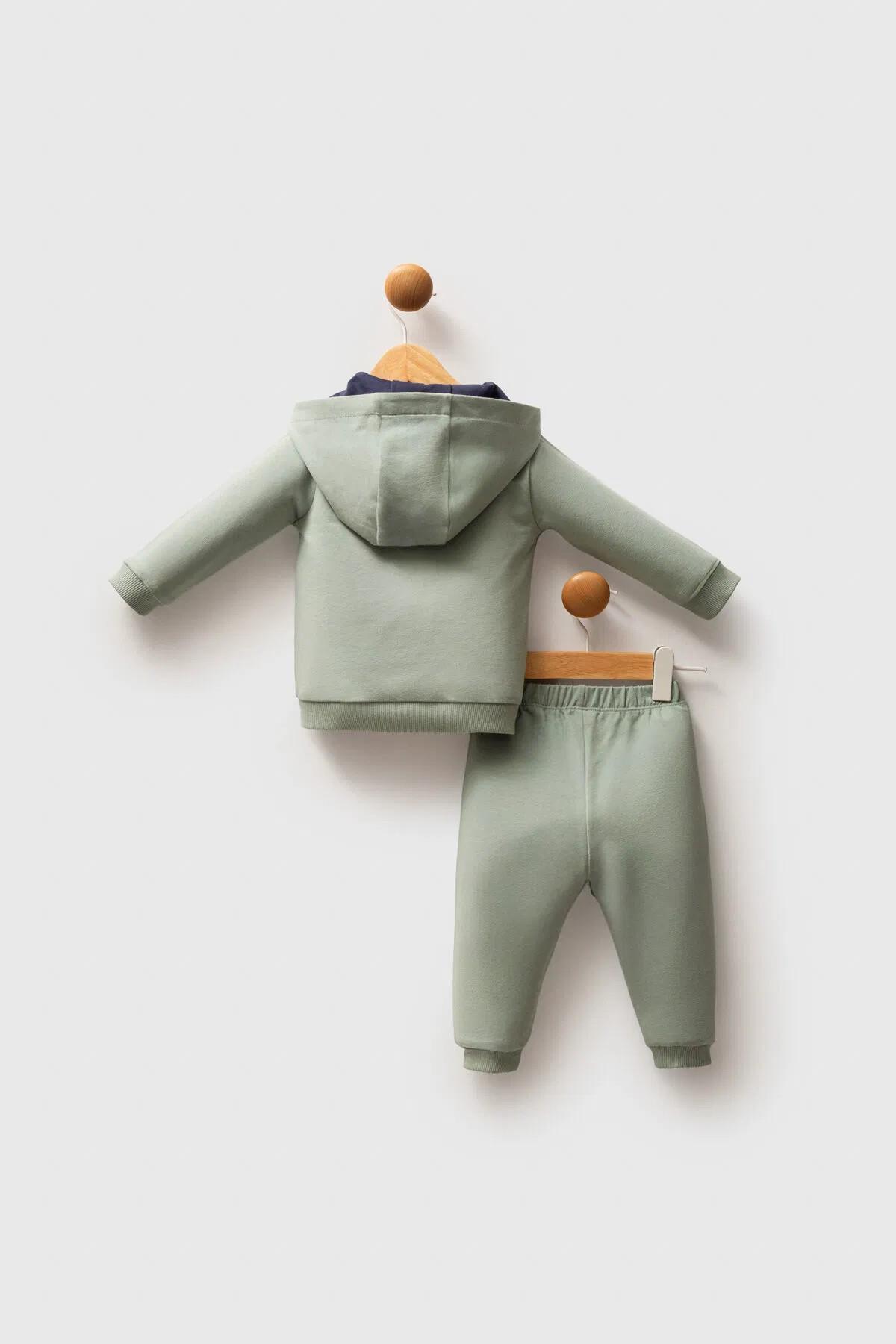 U.S. Polo Erkek Bebek 6 Ay-3 Yaş Üçlü Eşofman Takımı Yeşil