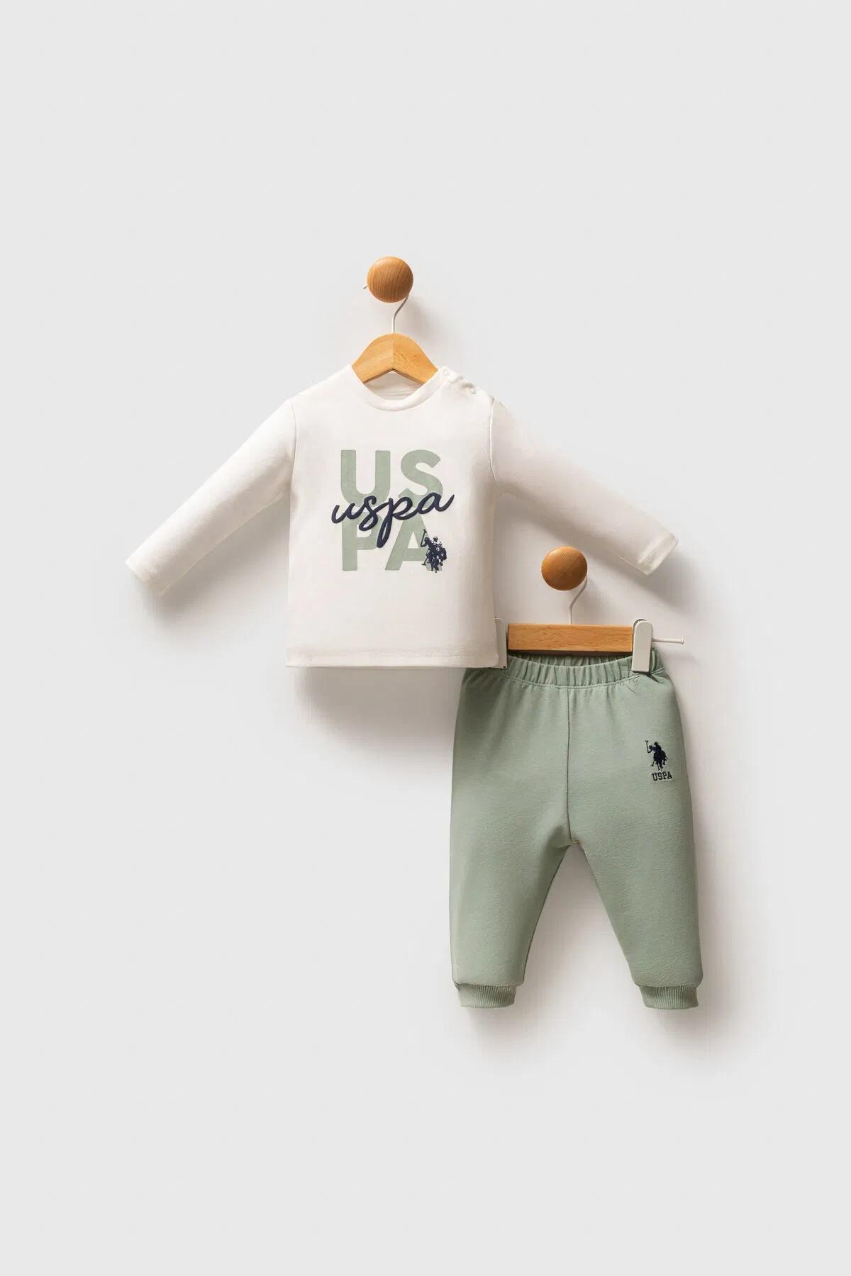 U.S. Polo Erkek Bebek 6 Ay-3 Yaş Üçlü Eşofman Takımı Yeşil