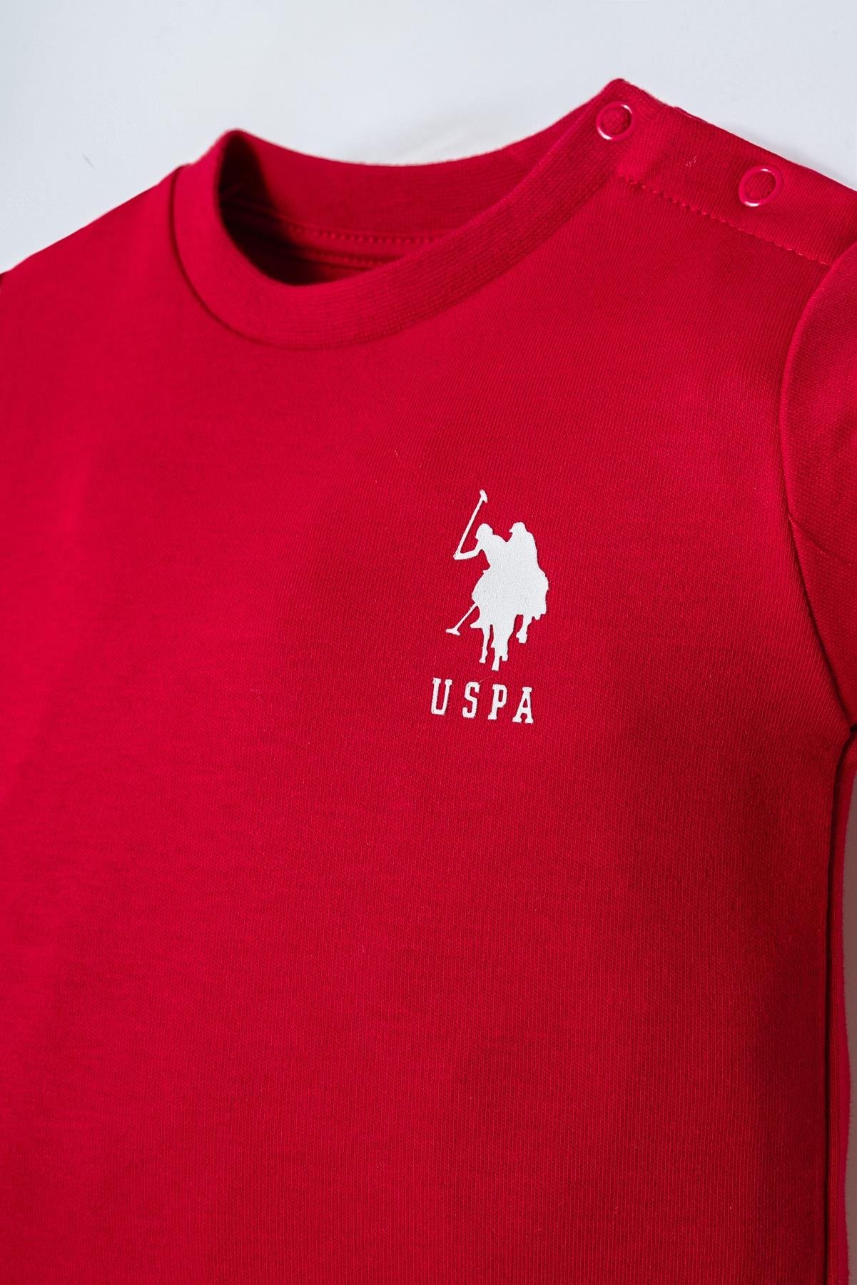 U.S. Polo Erkek Bebek 0-24 Ay Üçlü Body Set Beyaz