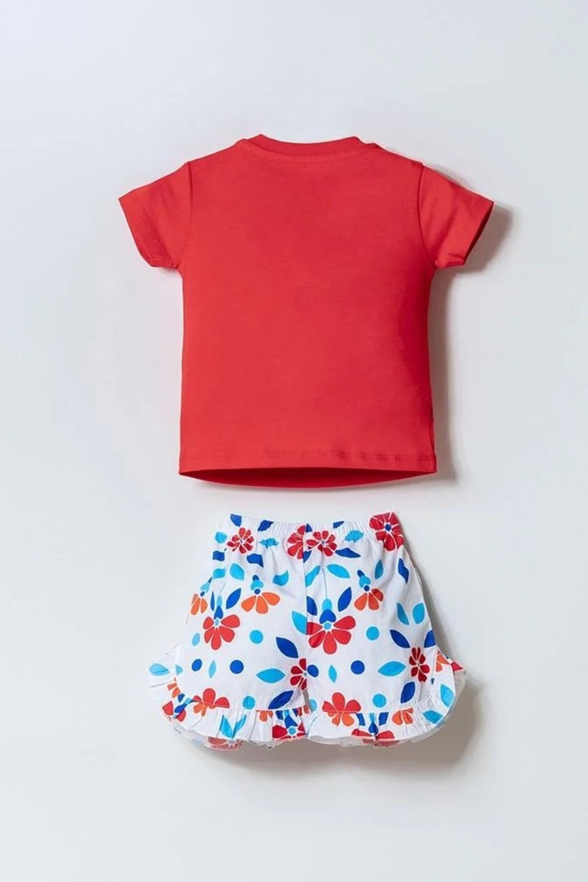 U.S. Polo Kız Bebek 6 Ay- 3 Yaş Çiçek Desenli Şortlu Takım 2999 Narçiçeği