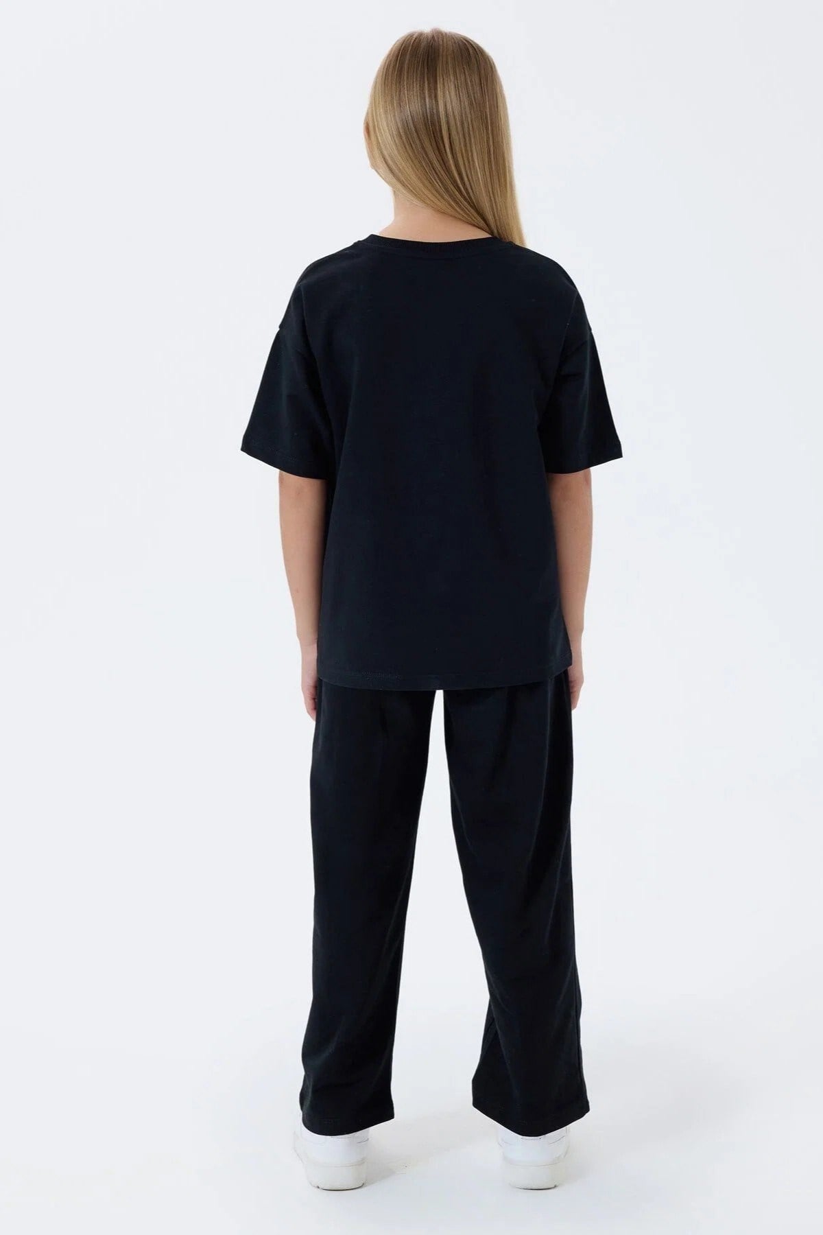 U.S. Polo Kız Çocuk 4-15 Yaş Lisanslı İkili Takım Siyah