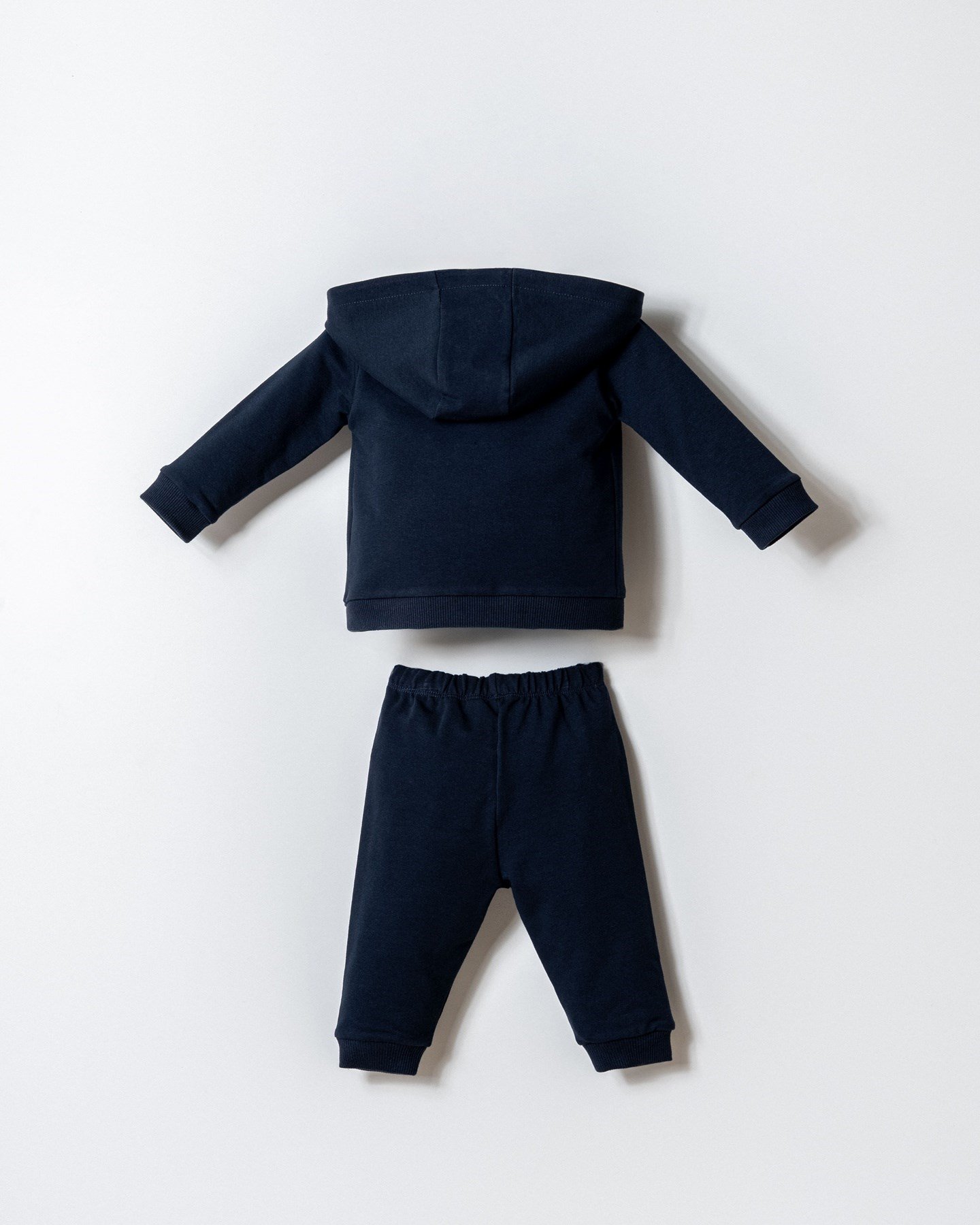 U.S. Polo Erkek Bebek 6 Ay- 3 Yaş Kapüşonlu Hırkalı Üçlü Takım Lacivert