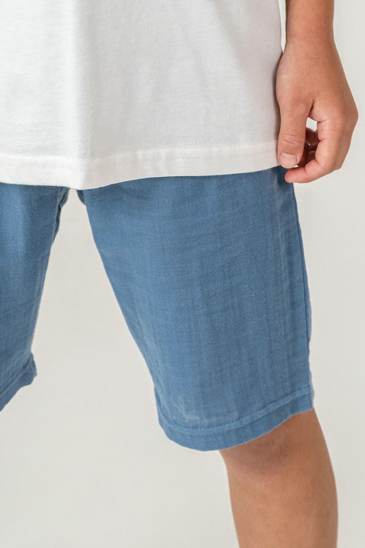 U.S. Polo Erkek Çocuk 4-15 Yaş Bermuda Şortlu İkili Takım Beyaz