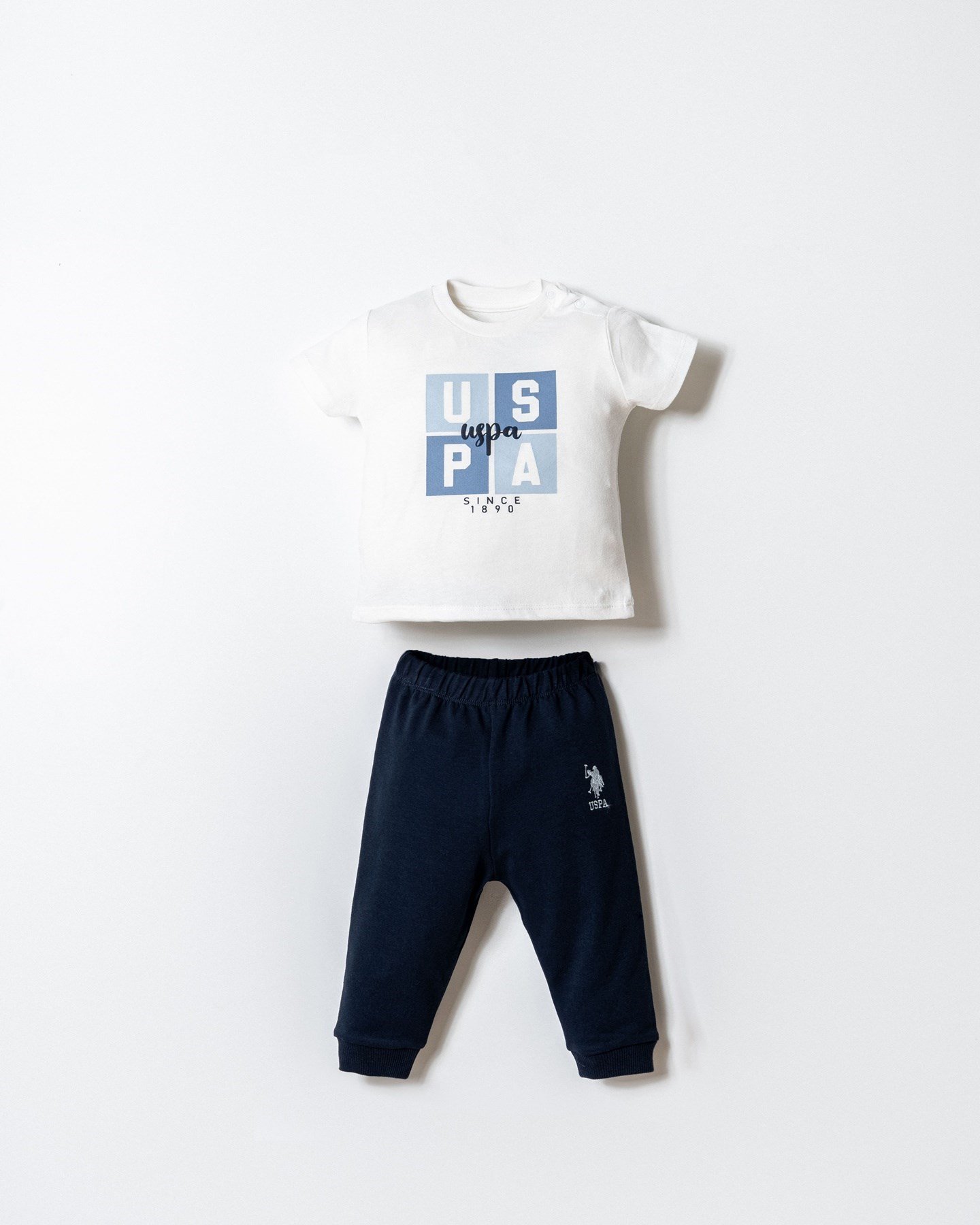 U.S. Polo Erkek Bebek 6 Ay- 3 Yaş Kapüşonlu Hırkalı Üçlü Takım Lacivert