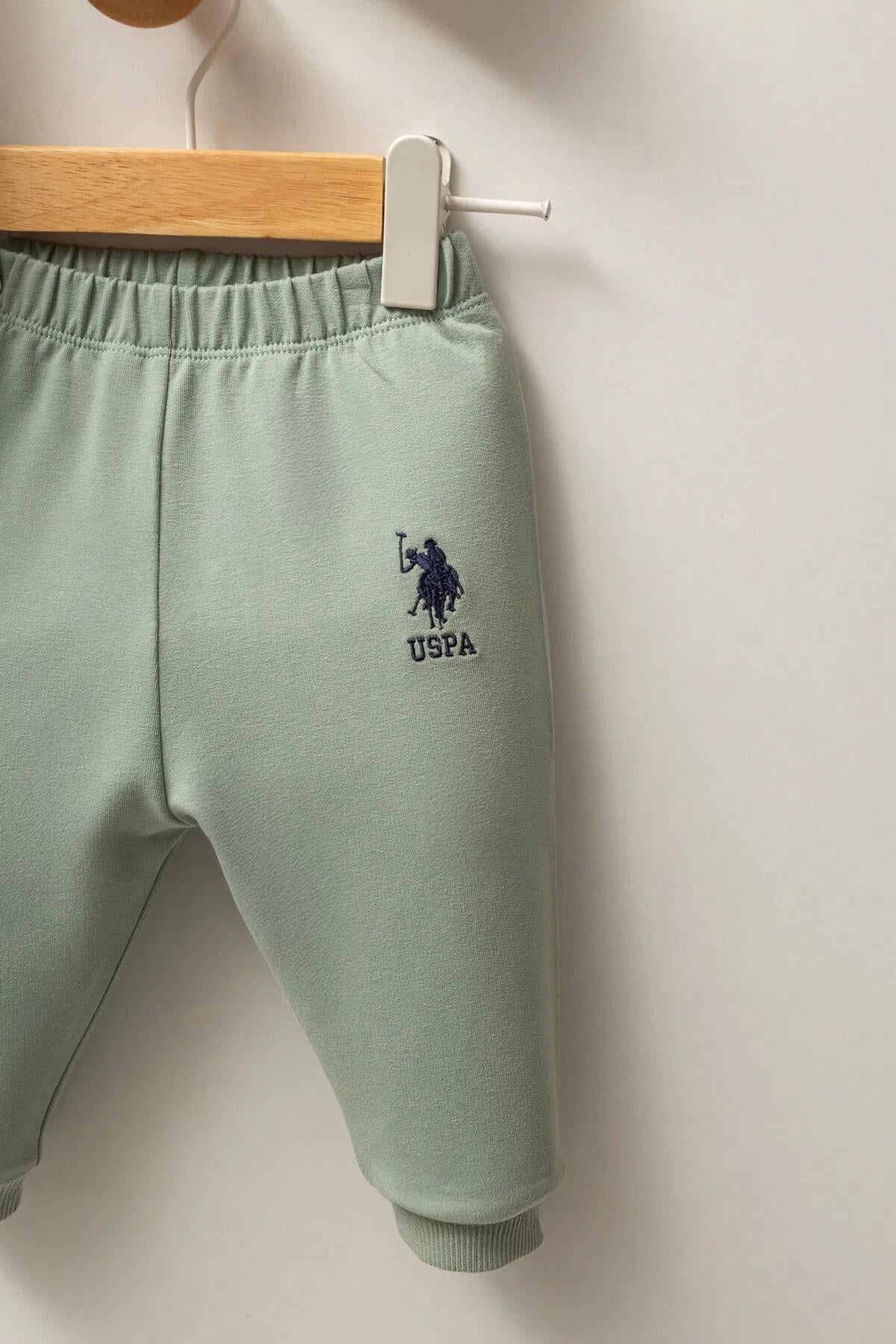 U.S. Polo Erkek Bebek 6 Ay-3 Yaş Üçlü Eşofman Takımı Yeşil