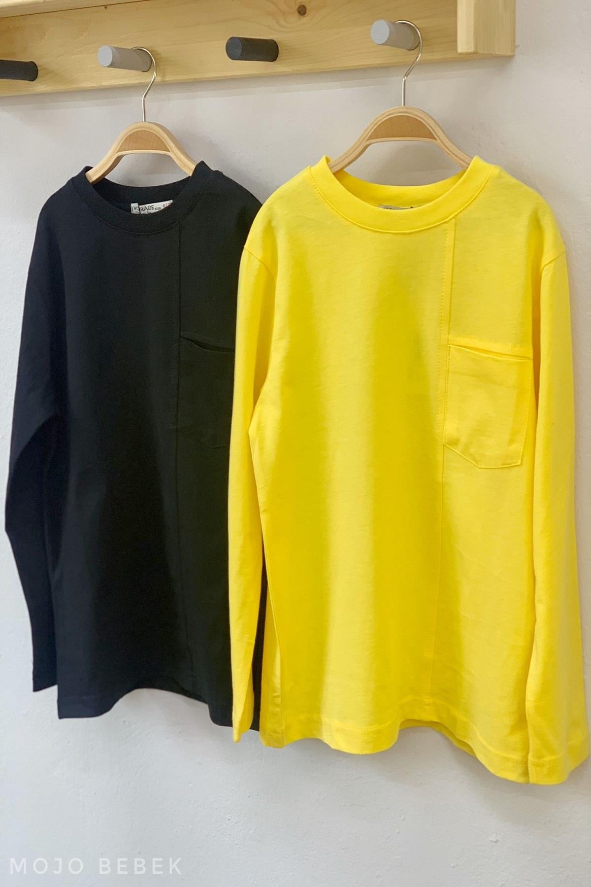 Woorage Erkek Çocuk Basic Uzun Kol T-shirt 1115 Siyah