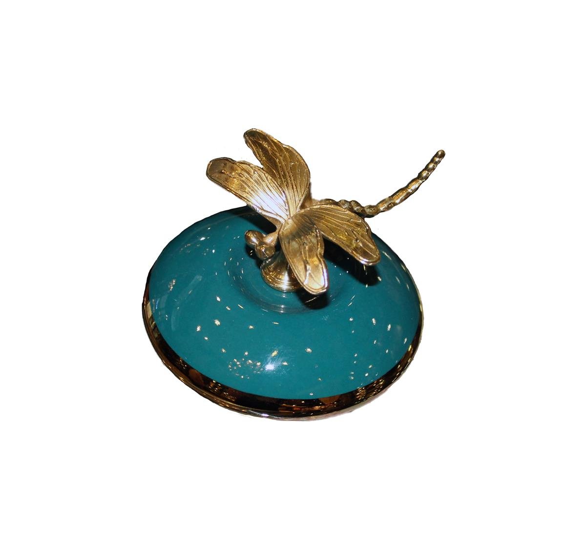 Design of LuxuryDESIGN OF LUXURYM-0052861QD-WW75S DRAGONFLY YEŞİL KÜÇÜK KÜP 15X15X24 CM