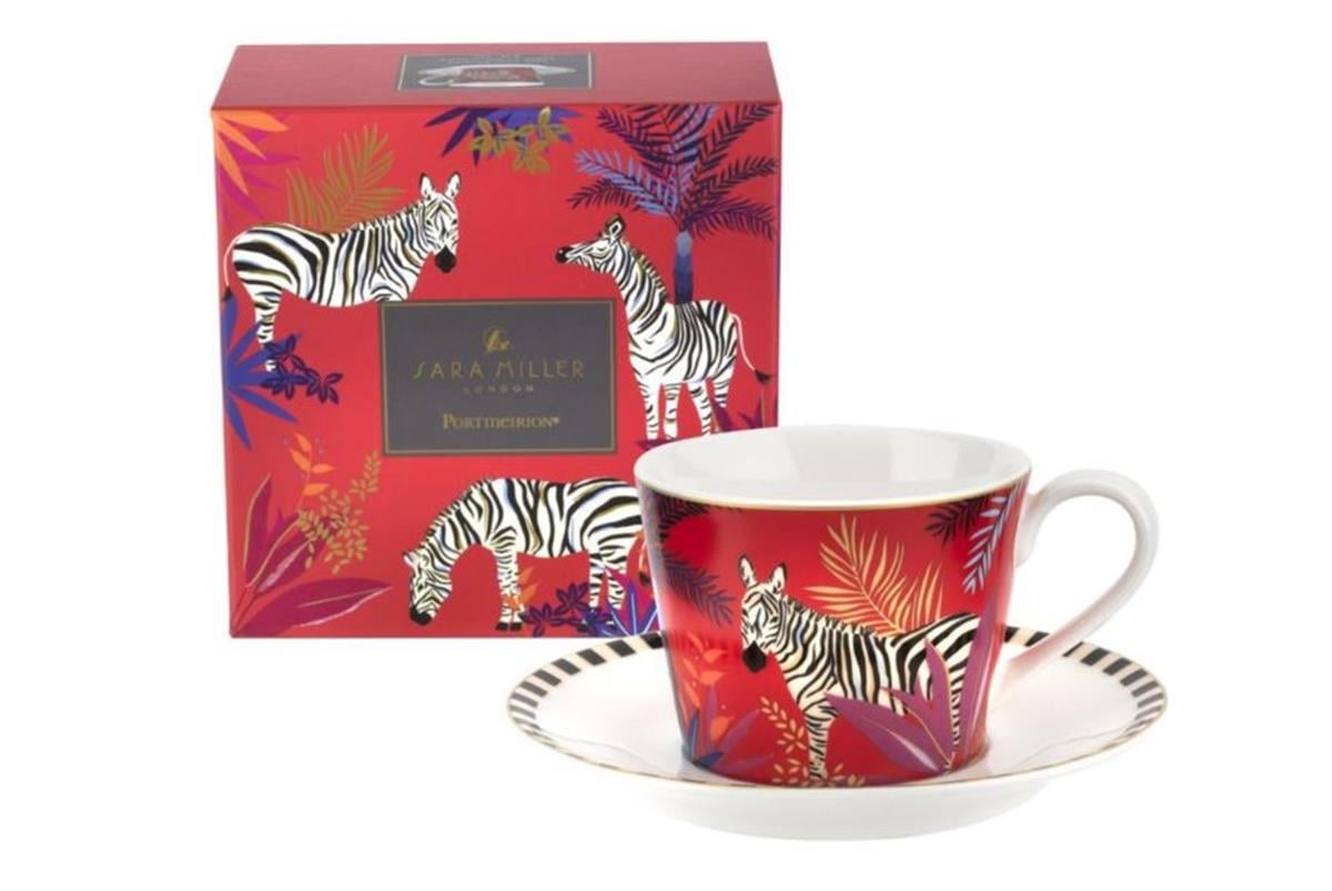 Design of LuxuryPORTMEIRIONRW.SMTZ.78924-XGTAHITI ÇAY FINCAN + TABAĞI - ZEBRA