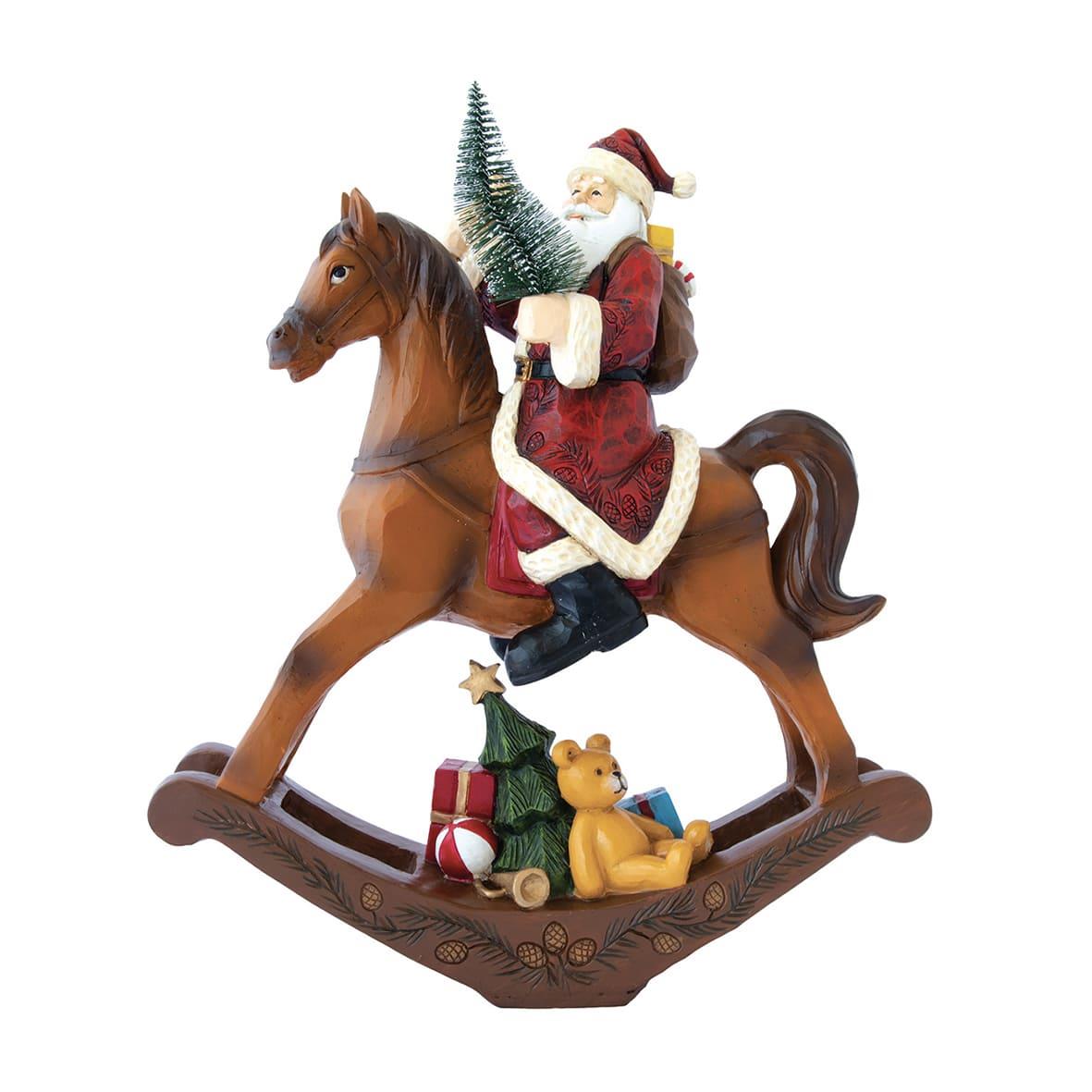 Design of LuxuryEASY LİFE2809 CHFIEasy Life Christmas Figurines Noel Baba Figürü Sallanan At