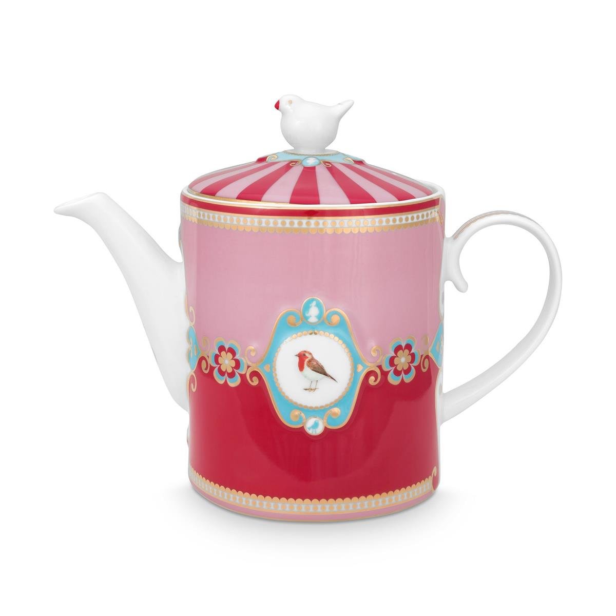 Design of LuxuryPİP STUDİO51005004Love Bird Demlik, Kırmızı / Pembe | designofluxury.com.tr Love Bird Demlik, Kırmızı / Pembe