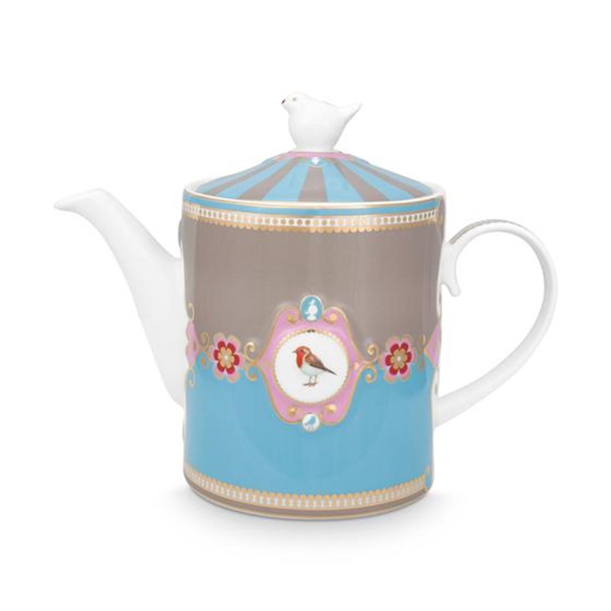 Design of LuxuryPİP STUDİO51005003Love Bird Demlik, Mavi / Haki | designofluxury.com.tr Love Bird Demlik, Mavi / Haki