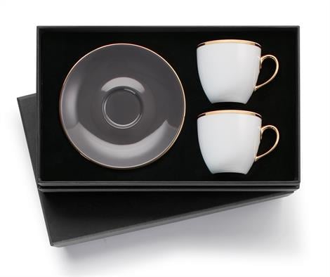 Design of LuxurySELAMLIQUESTCC02602 'li Fincan Seti (Gri) | designofluxury.com.tr 2 'li Fincan Seti (Gri)