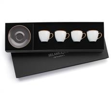 Design of LuxurySELAMLIQUESTCC02614 'lü Fincan Seti (Gri) | designofluxury.com.tr 4 'lü Fincan Seti (Gri)