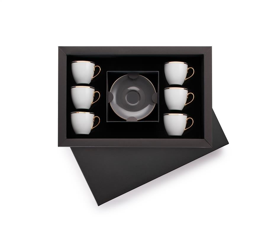 Design of LuxurySELAMLIQUESTCC02626 'lı Fincan Seti (Gri) | designofluxury.com.tr 6 'lı Fincan Seti (Gri)