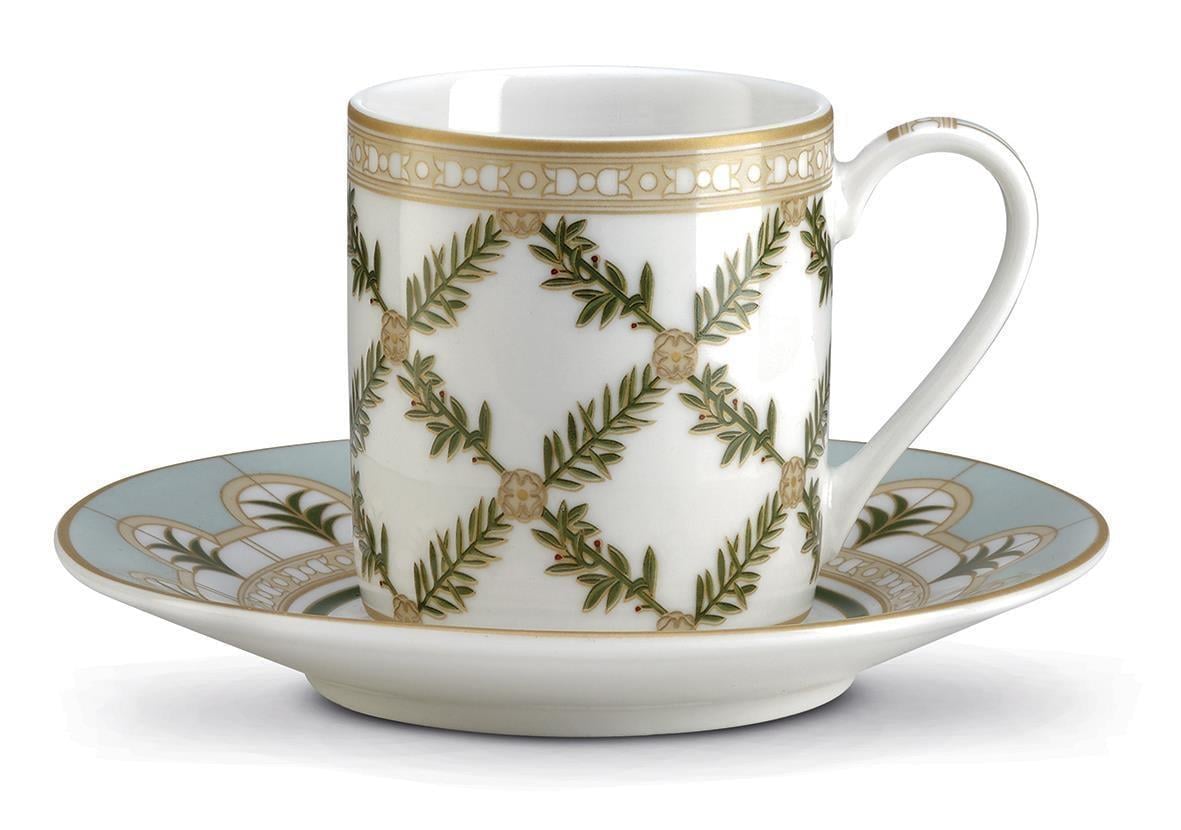 Design of LuxuryPOZZİ MİLANOPM0125 RSTAPozzi Milano Rosita 2'li Porselen Kahve Fincanı 80 ml & Tabağı