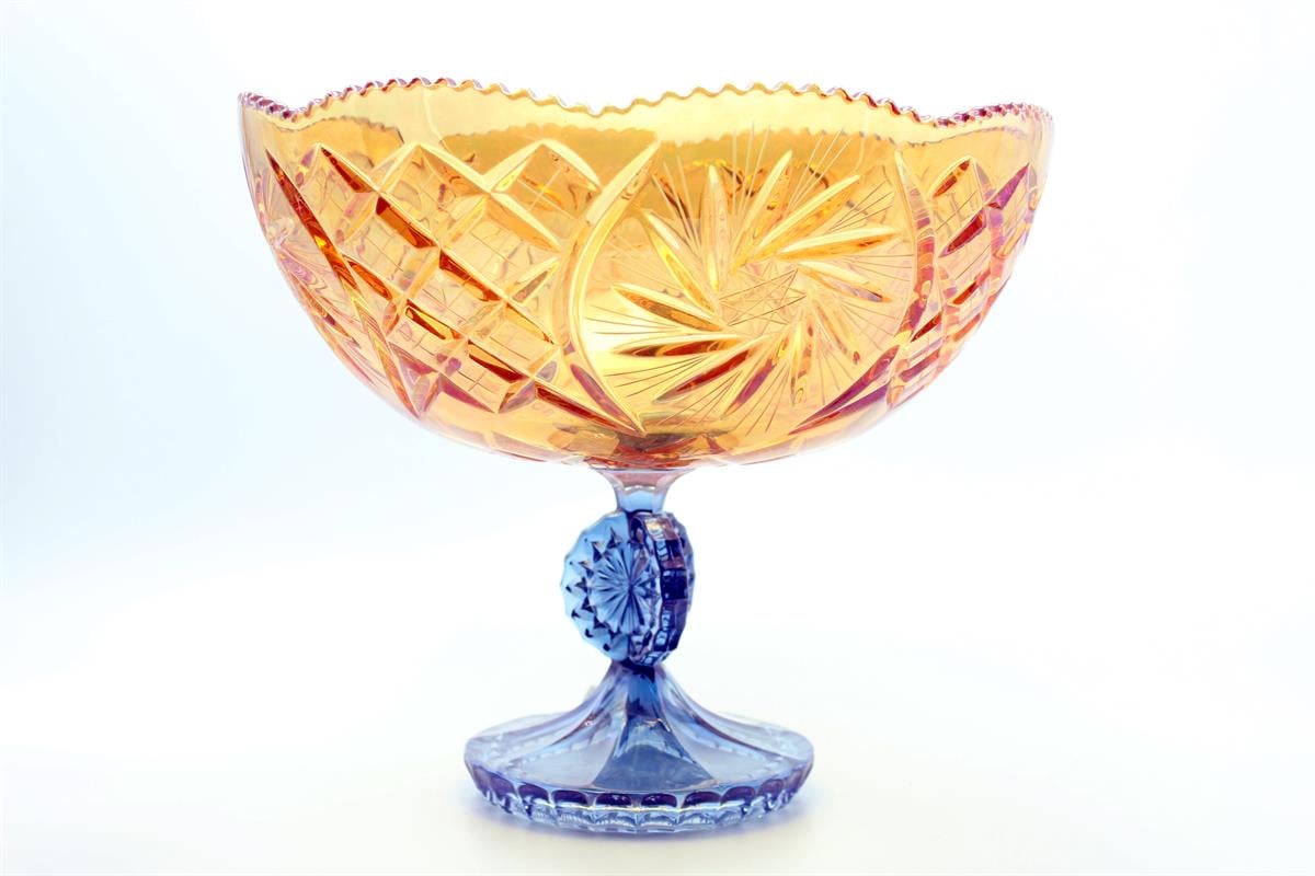 Design of LuxuryDESIGN OF LUXURYM-005660B.CRE-ART BLU AMBER BOWL