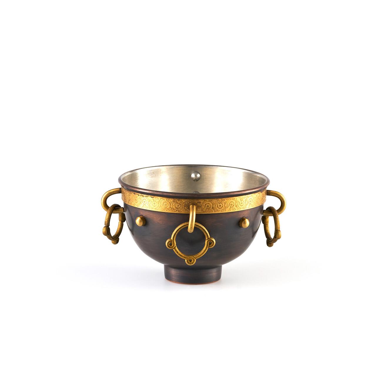 Design of LuxuryHAR-SANAT5010-SHAR MÜHÜR Küpeli Kase (küçük) Oksitli | designofluxury.com.tr HAR MÜHÜR Küpeli Kase (küçük) Oksitli