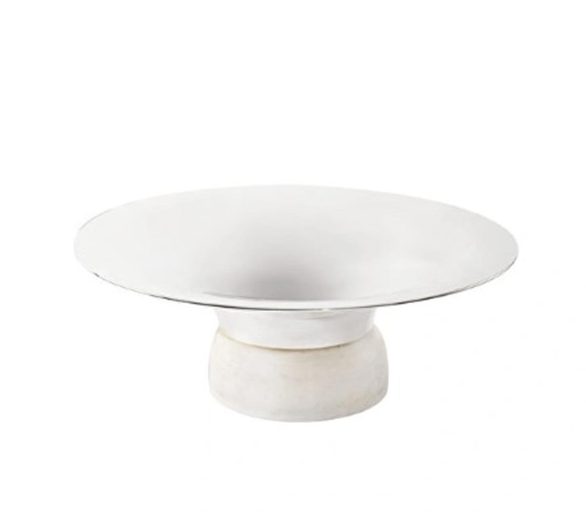 Design of LuxuryMİNVALM-005996MİNVAL BALERİNA  8.5 MICRON SILVER PLATED BRASS AND WHITE MARBLE