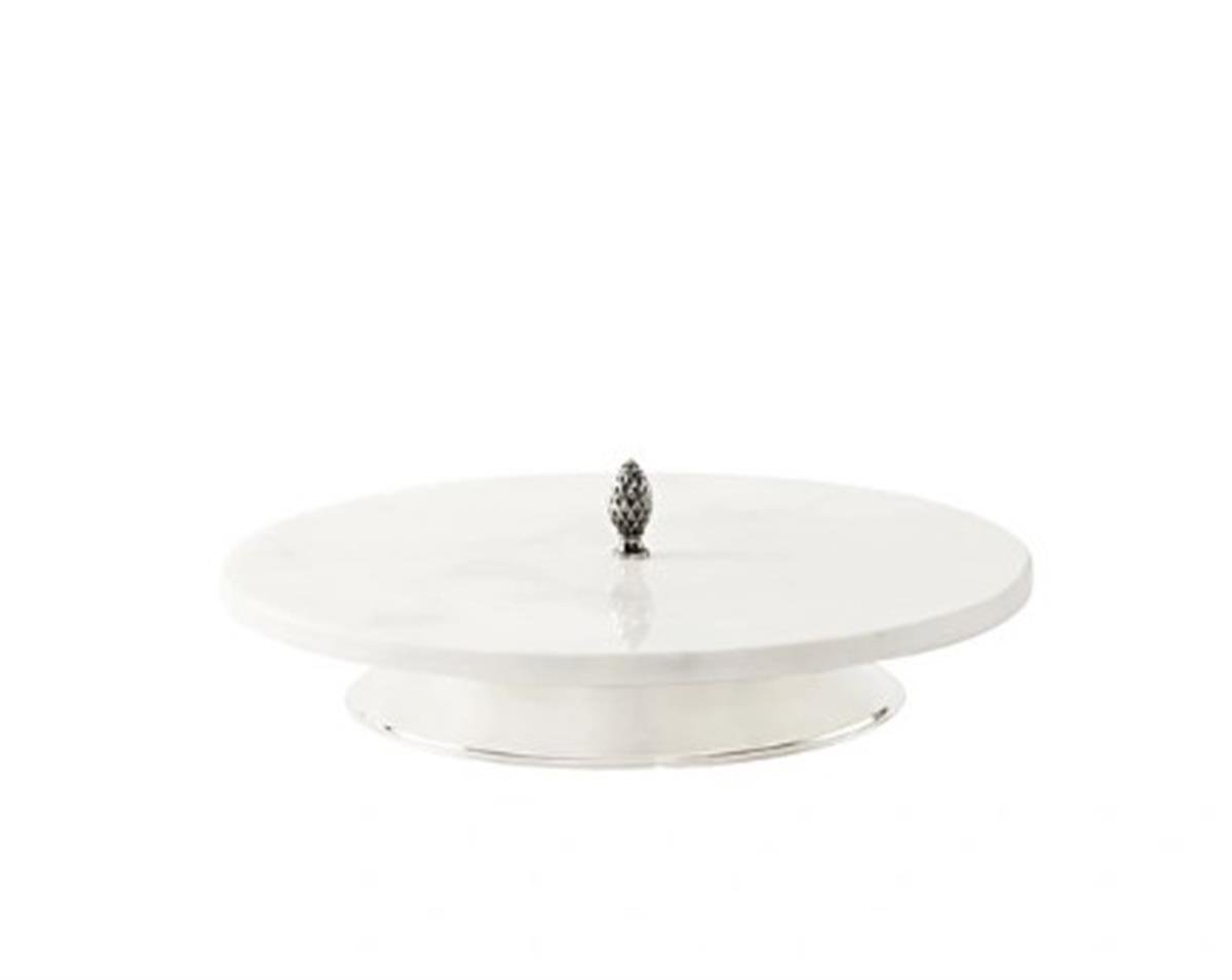 Design of LuxuryMİNVALM-006000MİVAL SALUT  8.5 MICRON SILVER PLATED BRASS AND WHITE MARBLE