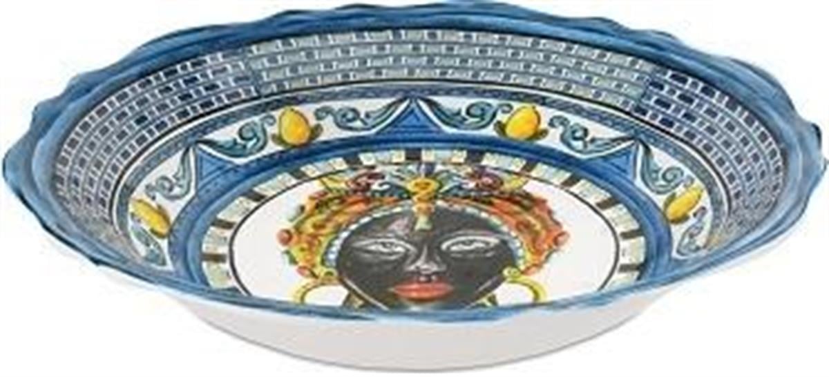 Design of LuxuryBACI MİLANOBMSAL1.BRM01Mavi Barok Salata Kasesi 35 Cm | designofluxury.com.tr Mavi Barok Salata Kasesi 35 Cm