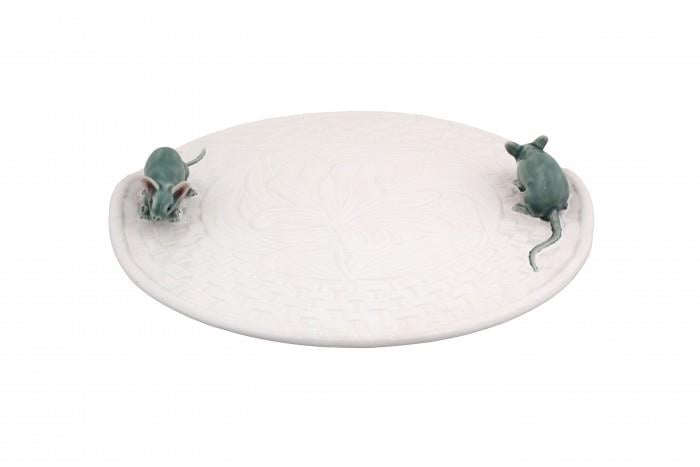 Design of LuxuryBORDALLO65004806BORDALLO  Cheese trays White Lily Cheese Tray with Mouses 32 cm