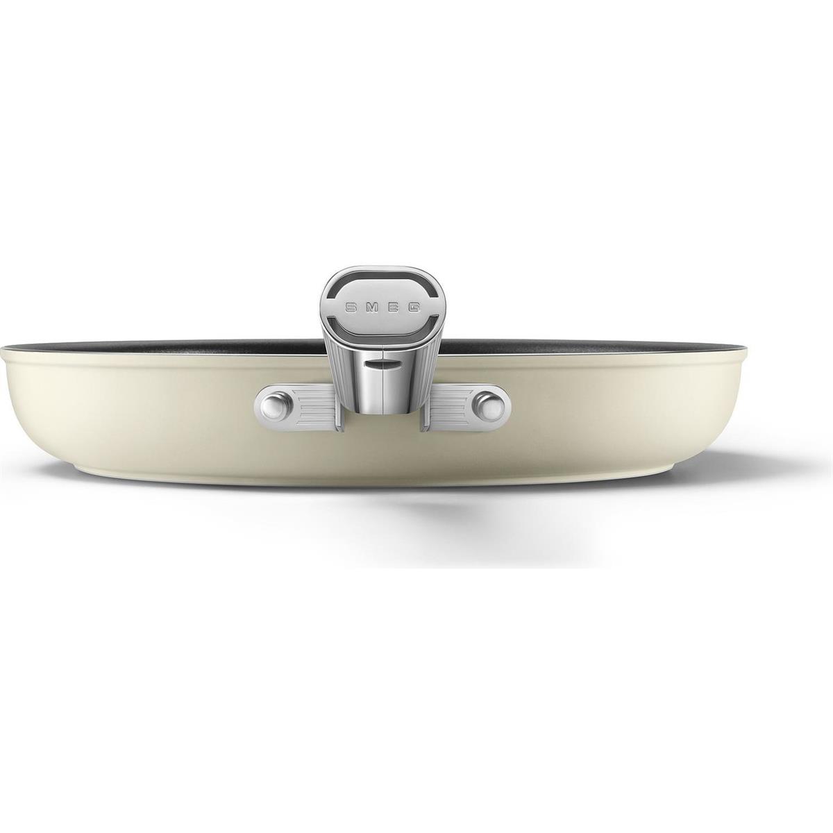 SMEGCKFF2401CRMSMEG Cookware 50'S Style Krem Tava 24 cm | designofluxury.com.tr SMEG Cookware 50'S Style Krem Tava 24 cm
