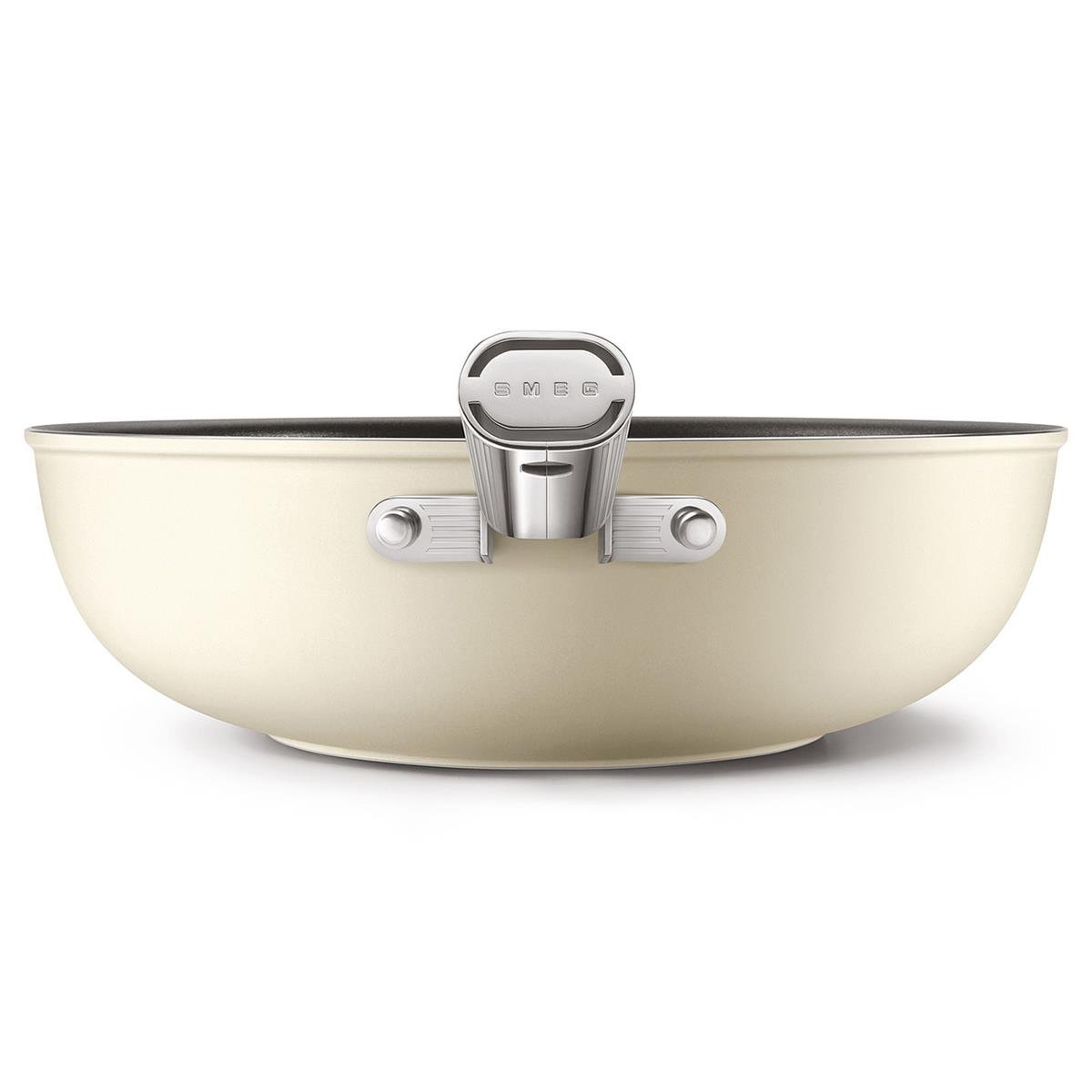 SMEGCKFW3001CRMSMEG COOKWARE SERİSİ 30 CM.KREM WOK TAVASI | designofluxury.com.tr SMEG COOKWARE SERİSİ 30 CM.KREM WOK TAVASI