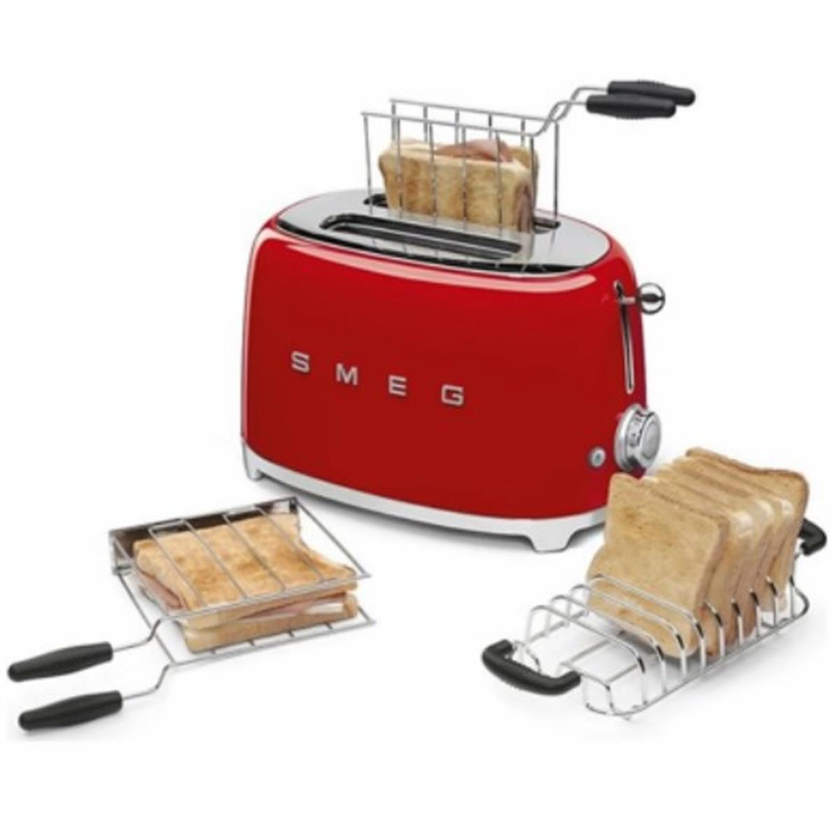 SMEGTSF01RDEUSMEG STANDART 2*1 DİLİM EKMEK KIZARTMA MAKİNASI KIRMIZI