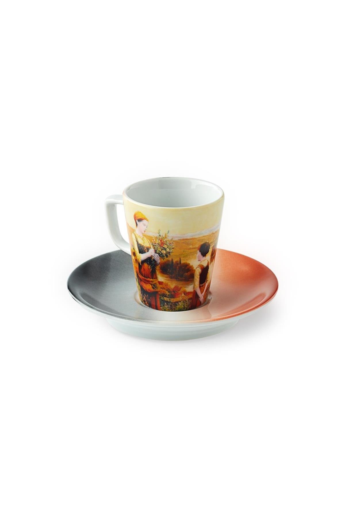 Design of LuxuryBUALH28254210036BUALH BU21003F Prezioso Porselen 2'li Kahve Fincanı Seti