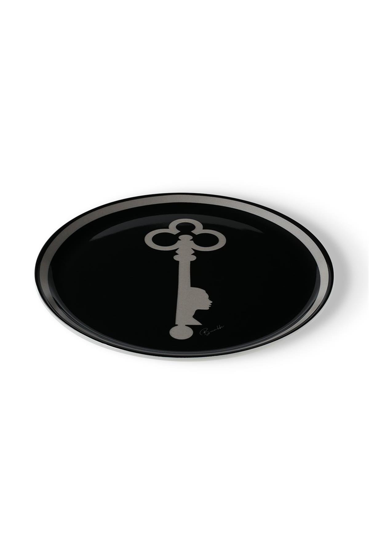 Design of LuxuryBUALH28254210121BUALH BU21012A Black Bualh Sign Porselen 24 Cm Pasta Tabağı