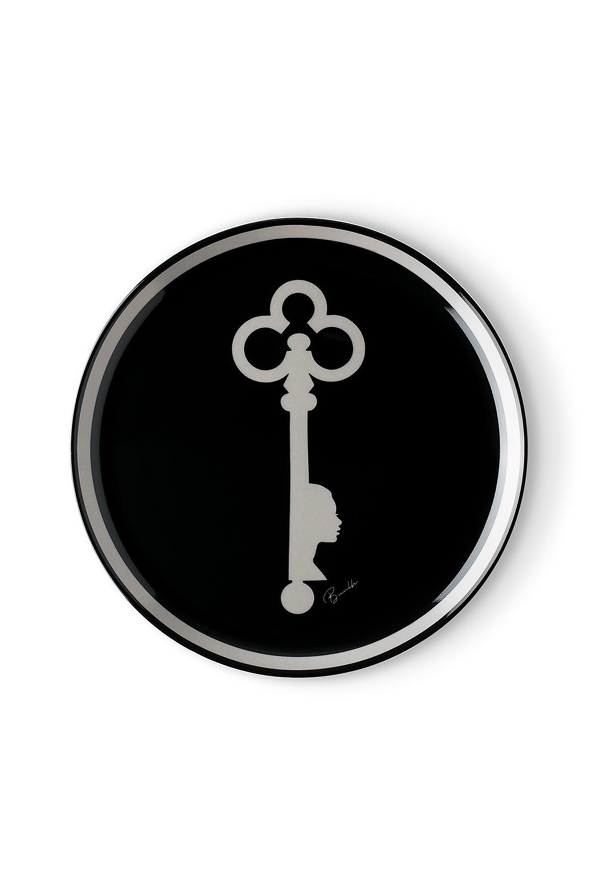 Design of LuxuryBUALH28254210121BUALH BU21012A Black Bualh Sign Porselen 24 Cm Pasta Tabağı