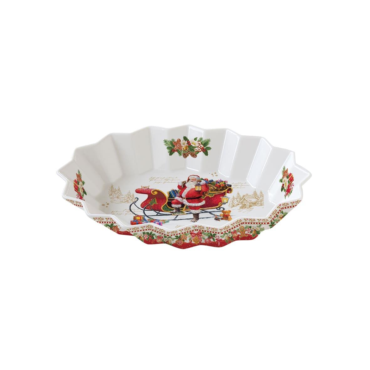 Design of LuxuryEASY LİFE1048 CHMEEasy Life Christmas Memories Porselen Oval Tabak 25,0x17,0x4,Scm